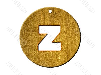 One letter of golden alphabet