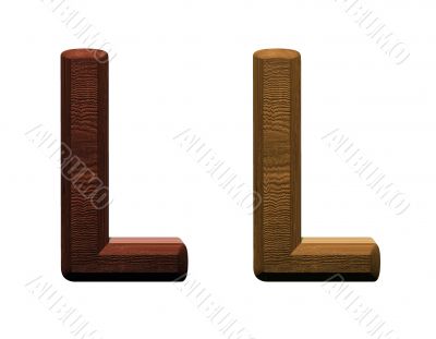 one letter of wooden alphabet. 