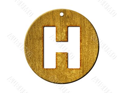 One letter of golden alphabet