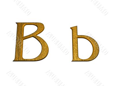 One letter of golden alphabet