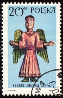 Angel on post stamp