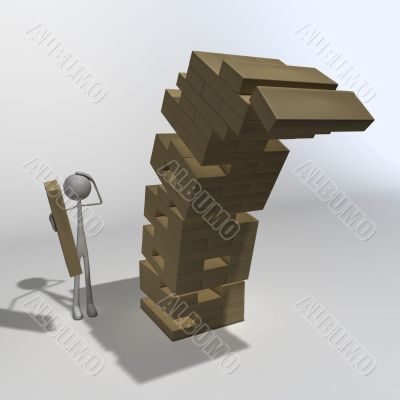 figure playing Jenga 02