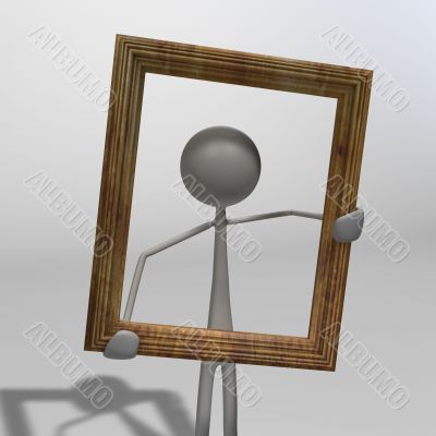 figure with picture frame