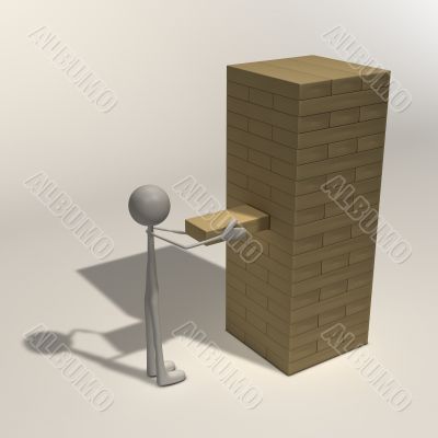 figure playing Jenga 03