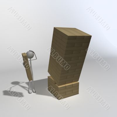 figure playing Jenga 01