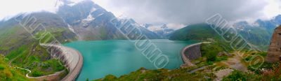 dam lake panorama