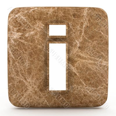 Letter a in Marble, on a white isolated background.
