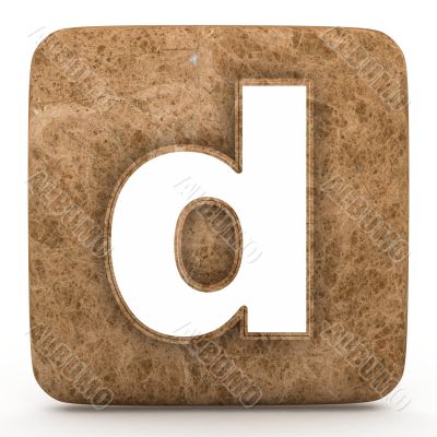 Letter a in Marble, on a white isolated background. 
