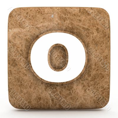Letter a in Marble, on a white isolated background. 