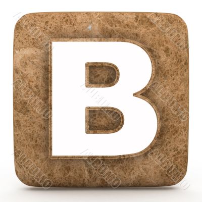 Letter a in Marble, on a white isolated background. 