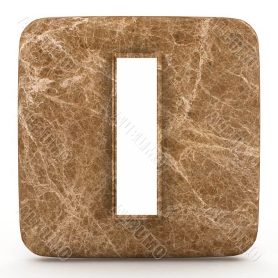 Letter a in Marble, on a white isolated background. 