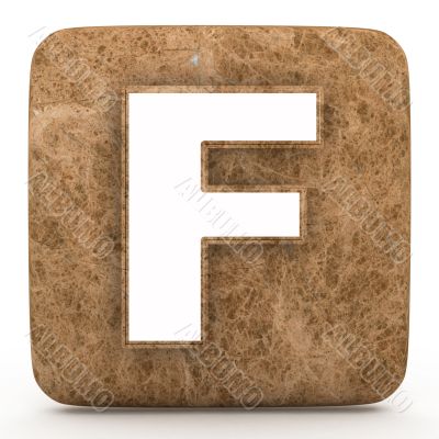 Letter a in Marble, on a white isolated background. 