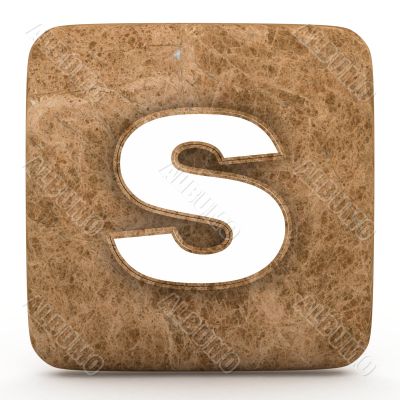 Letter a in Marble, on a white isolated background. 