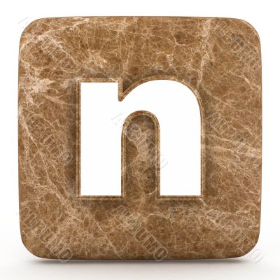 Letter a in Marble, on a white isolated background. 