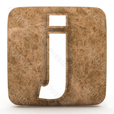 Letter a in Marble, on a white isolated background. 