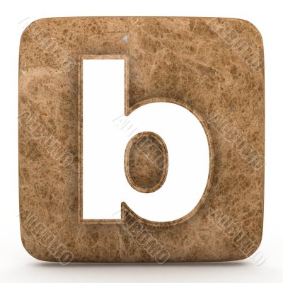 Letter a in Marble, on a white isolated background. 