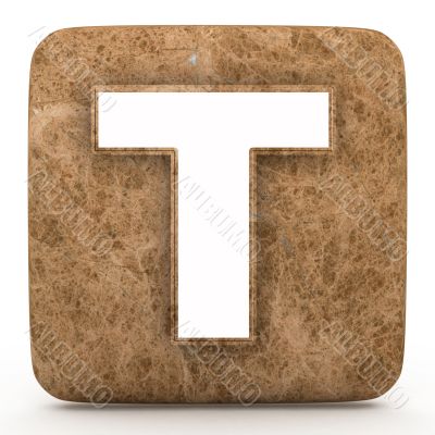 Letter a in Marble, on a white isolated background. 