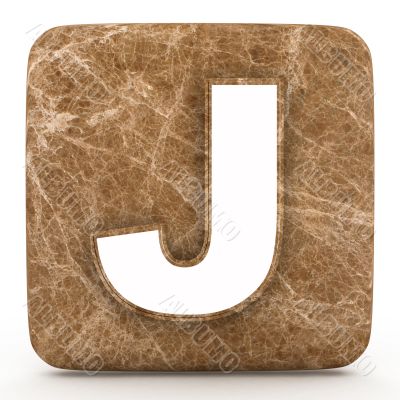 Letter a in Marble, on a white isolated background. 