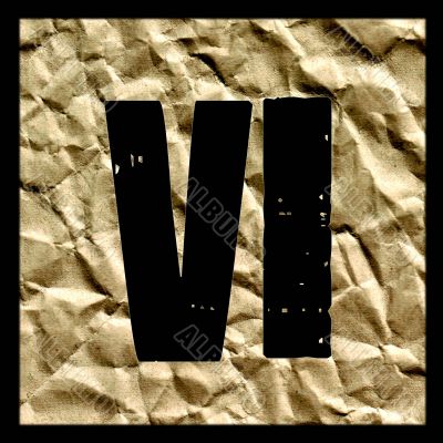 Paper roman numeral