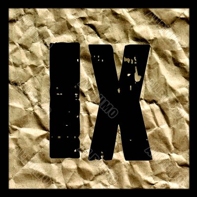 Paper roman numeral