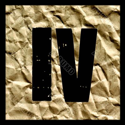 Paper roman numeral
