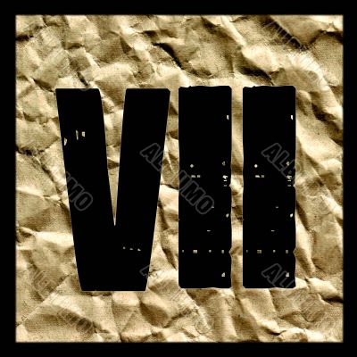 Paper roman numeral