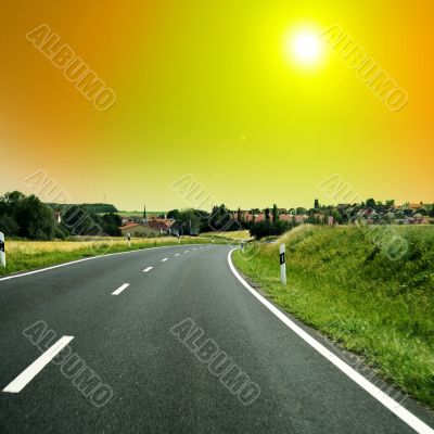 road towards the city
