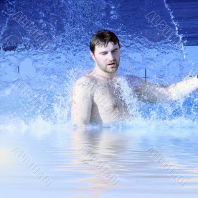 water splash on nan body