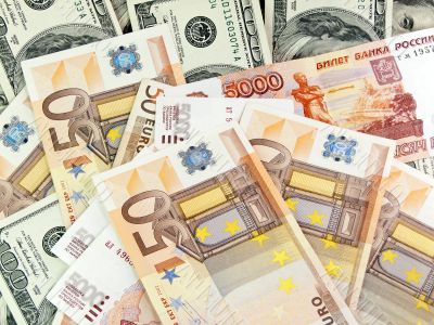 Dollars, roubles and euro