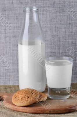 homemade cookies and milk on the table