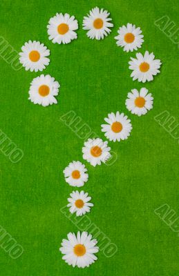 Daisywheels on question mark