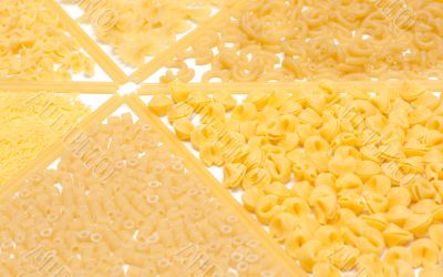 Dry noodle put by background