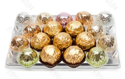 Plastic form with sweetmeat