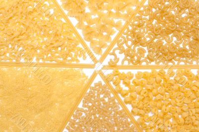 Dry noodle put by background