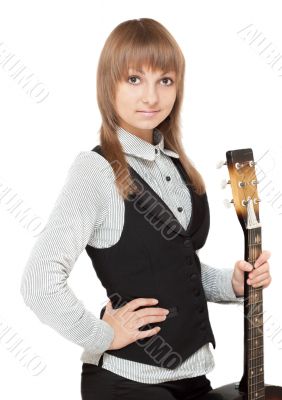 Young girl with guitar