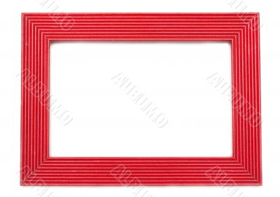 Red wooden frame