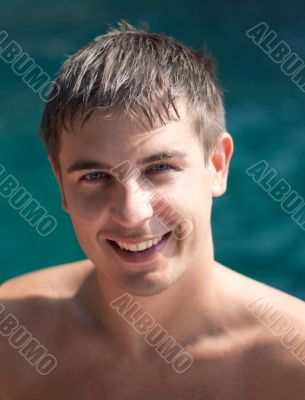 Portrait background of sea water