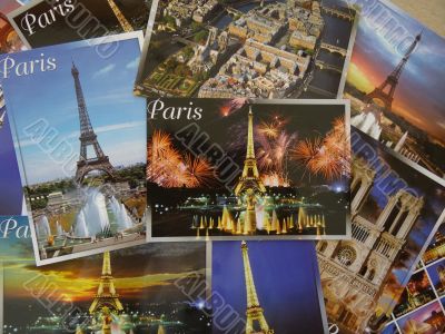 bunch of postcards of Paris