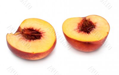Peach cut on two parts