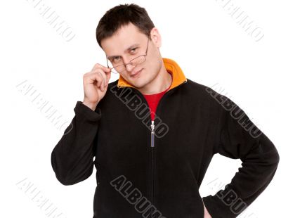 Portrait men in spectacles