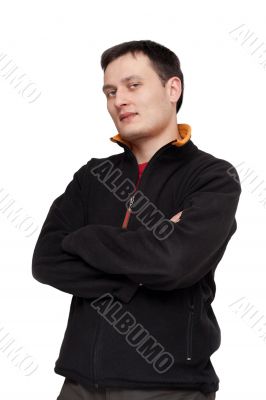 Man in black sweater