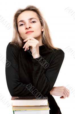 Beautiful girl with book