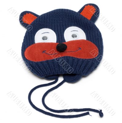 Child knitted hat with pattern