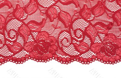 Red decorative lace