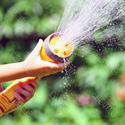 Watering Flowers