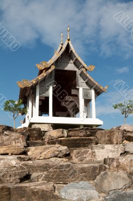 Chinese palace on stone