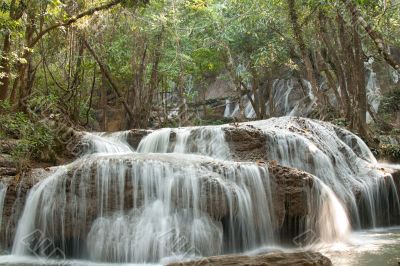 Waterfall in jungle in Thailand