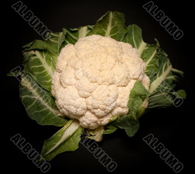 Cauliflower in green sheet