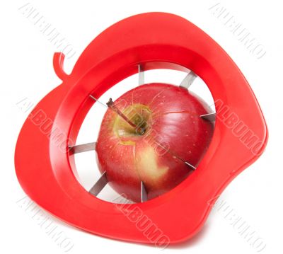 Red apple and special knife