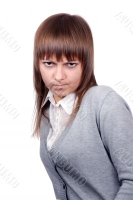 Portrait of the angry girl